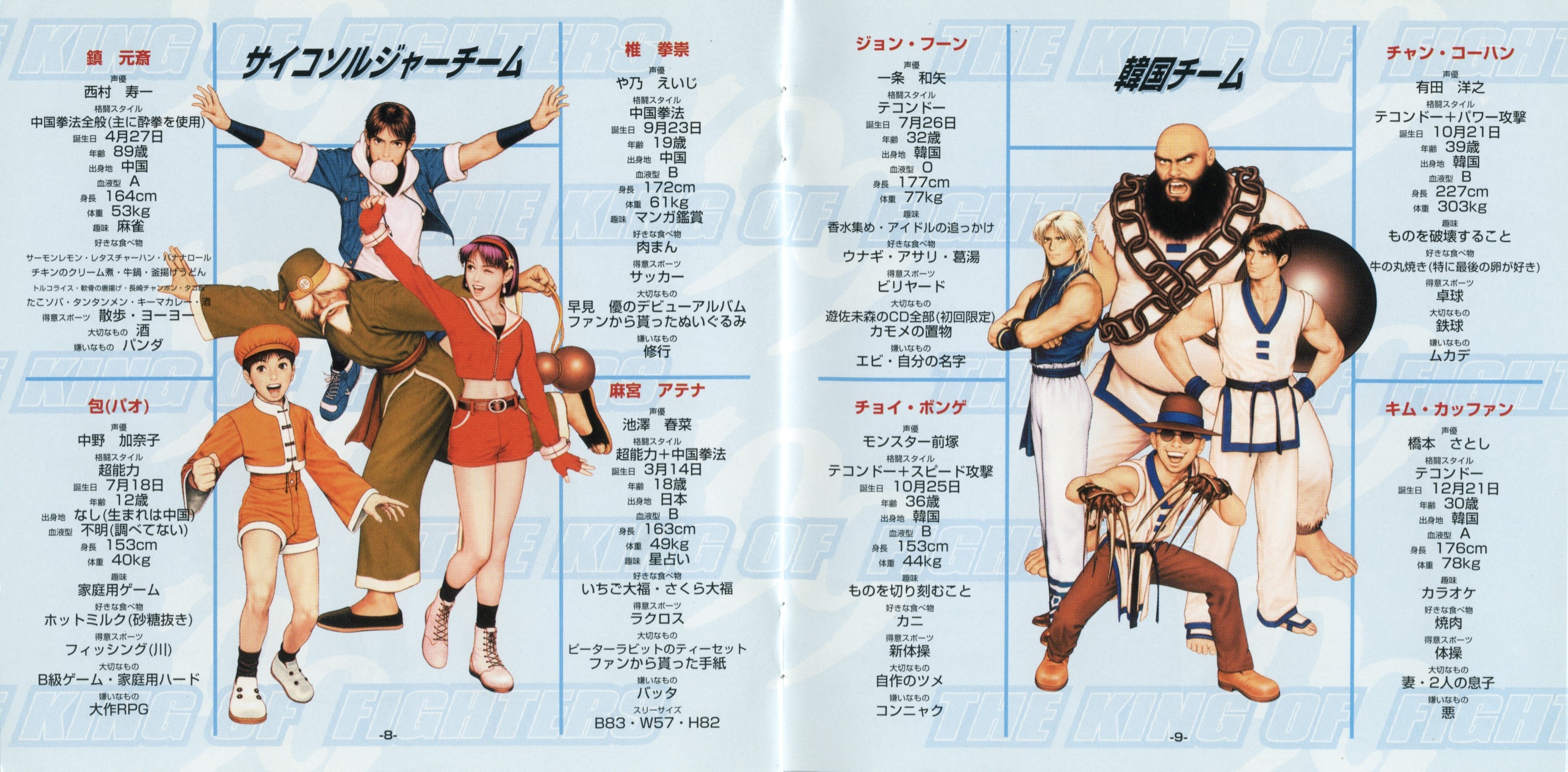 KOF99 小説 The King Of Fighters '99 KOF PS1 Playstation SNK Fighting
